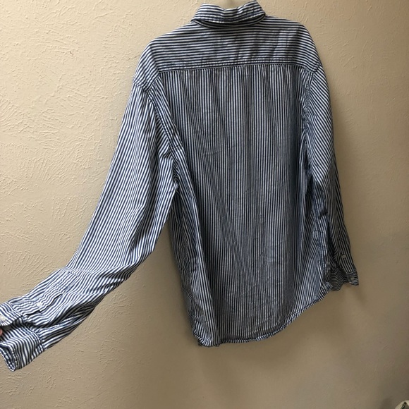 Blue and White Stripe - George Men’s Button Up - Picture 4 of 7